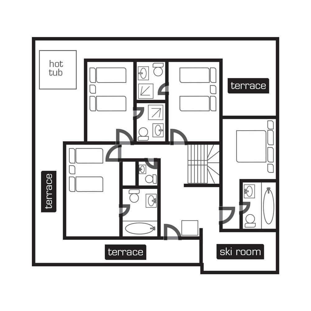 Chalet Pleroma La Tania Floor Plan 2